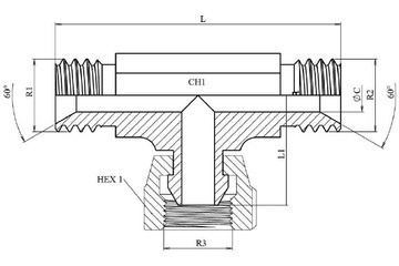 Тройник BSP 1/4" (Ш-Г-Ш)