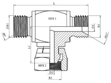 Тройник "КВАДРАТ" BSP 3/4" (Ш-Г-Ш)