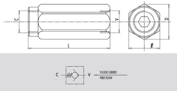 Клапан обратный VU 1" 3Bar