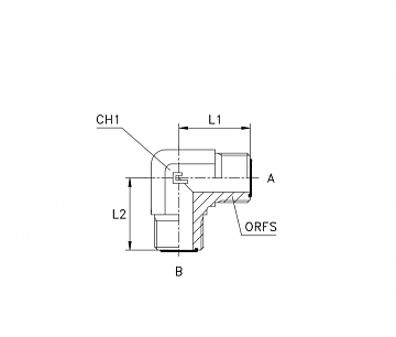 УГЛОВОЙ АДАПТЕР 90° MALE ORFS - MALE ORFS